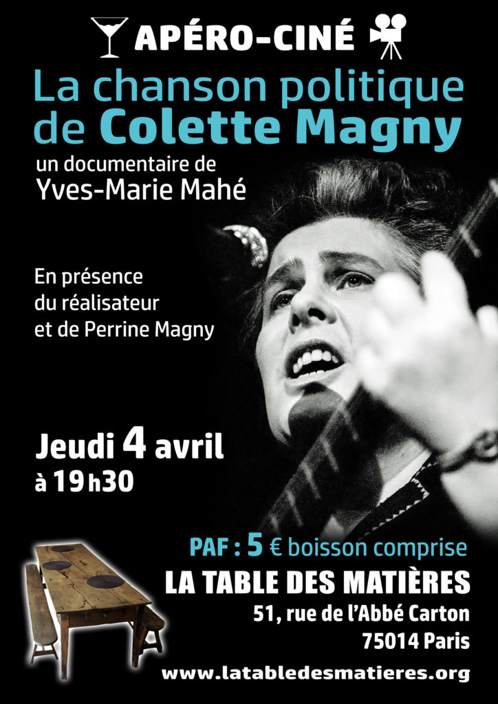 Projection du film sur Colette Magny